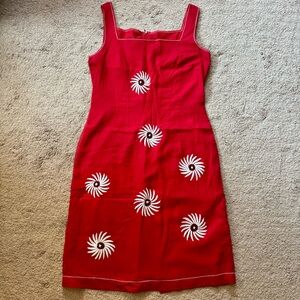 Philosophy Di Alberta Ferretti red floral sundress made in Italy vintage 90s/y2k